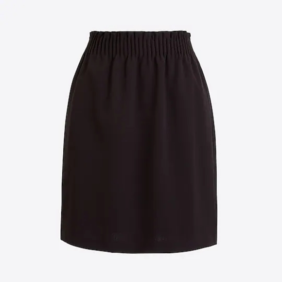 J. Crew Black Sidewalk Wool Blend Elastic Waist Skirt - Picture 4 of 10